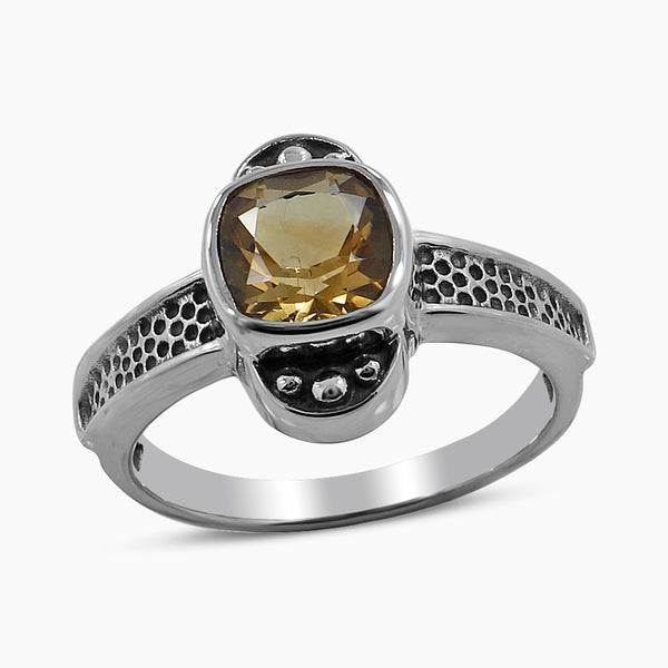 Natural Garnet Silver Rings