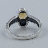 Natural Garnet Birthstone Silver Ring