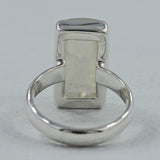 AAA Quality Rainbow Moonstone Silver Ring