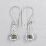 Rainbow Moonstone Silver Earrings