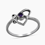 Natural Ruby Sterling Silver Rings