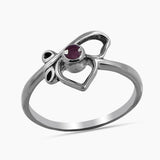 Natural Ruby Sterling Silver Rings