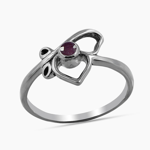 Natural Ruby Sterling Silver Rings