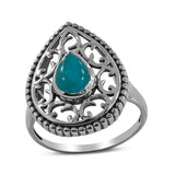 Mexican Turquoise Designer Silver Rings