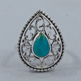 Mexican Turquoise Designer Silver Rings