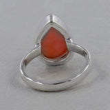 Natural Peanut Wood Jasper Silver Ring