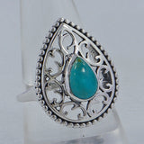 Mexican Turquoise Designer Silver Rings