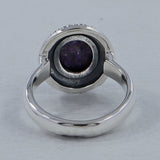 Natural Purple Charoite Sterling Silver Ring