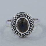 Natural Purple Charoite Sterling Silver Ring