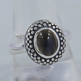 Natural Purple Charoite Sterling Silver Ring