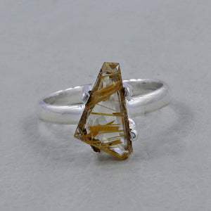 Rutilated Quartz Silver Rings