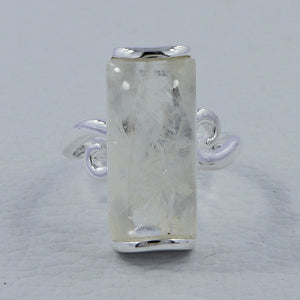 Rainbow Moonstone Silver Rings