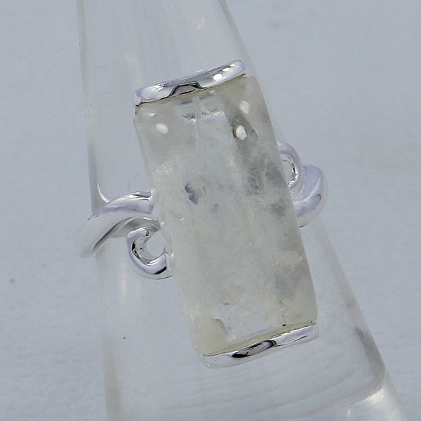 Rainbow Moonstone Silver Rings
