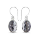 Dendritic Opal Silver Earrings