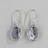 Dendritic Opal Silver Earrings