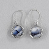 Dendritic Opal Silver Earrings