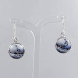 Dendritic Opal Silver Earrings