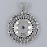 Unique Jewelry Pendant old Indian Coin in Sterling Silver