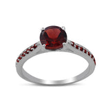 Garnet Silver Ring