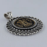 Unique Jewelry Pendant old Indian Coin in Sterling Silver