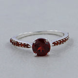 Garnet Silver Ring