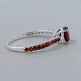 Garnet Silver Ring