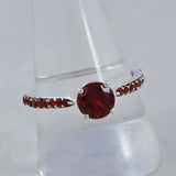 Garnet Silver Ring