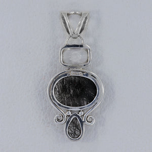 925 Silver Black Rutilated Quartz Pendants
