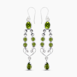 Peridot Silver Earrings