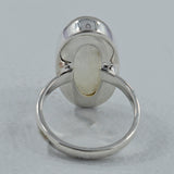 Rainbow Moonstone Silver Ring