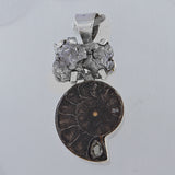 925 Silver Ammonite Fossil Pendant