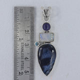 925 Sterling Silver Pietersite Pendant