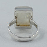 AAA Quality Rainbow Moonstone Silver Ring