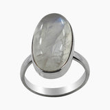 Rainbow Moonstone Silver Rings