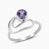 Natural Garnet Sterling Silver Rings