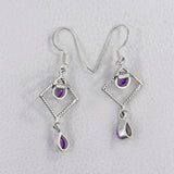 Amethyst Silver Earrings