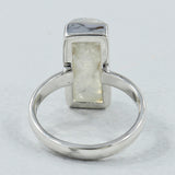 AAA Quality Rainbow Moonstone Silver Ring