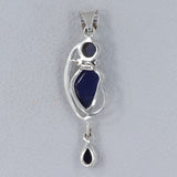 Natural Tanzanite, Iolite Silver Pendant