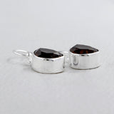 Smoky Quartz Silver Earrings