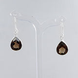 Smoky Quartz Silver Earrings