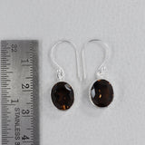 Smoky Quartz Silver Earrings