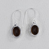 Smoky Quartz Silver Earrings