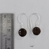 Smoky Quartz Silver Earrings