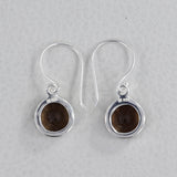 Smoky Quartz Silver Earrings