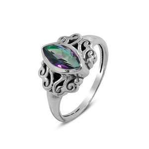 Mystic Quartz Sterling Silver Ring
