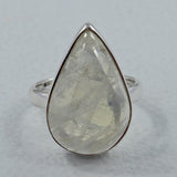 Rainbow Moonstone Silver Ring