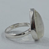 Rainbow Moonstone Silver Ring