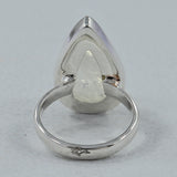 Rainbow Moonstone Silver Ring