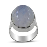 Rainbow Moonstone Silver Ring