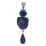 Natural Tanzanite Silver Pendant